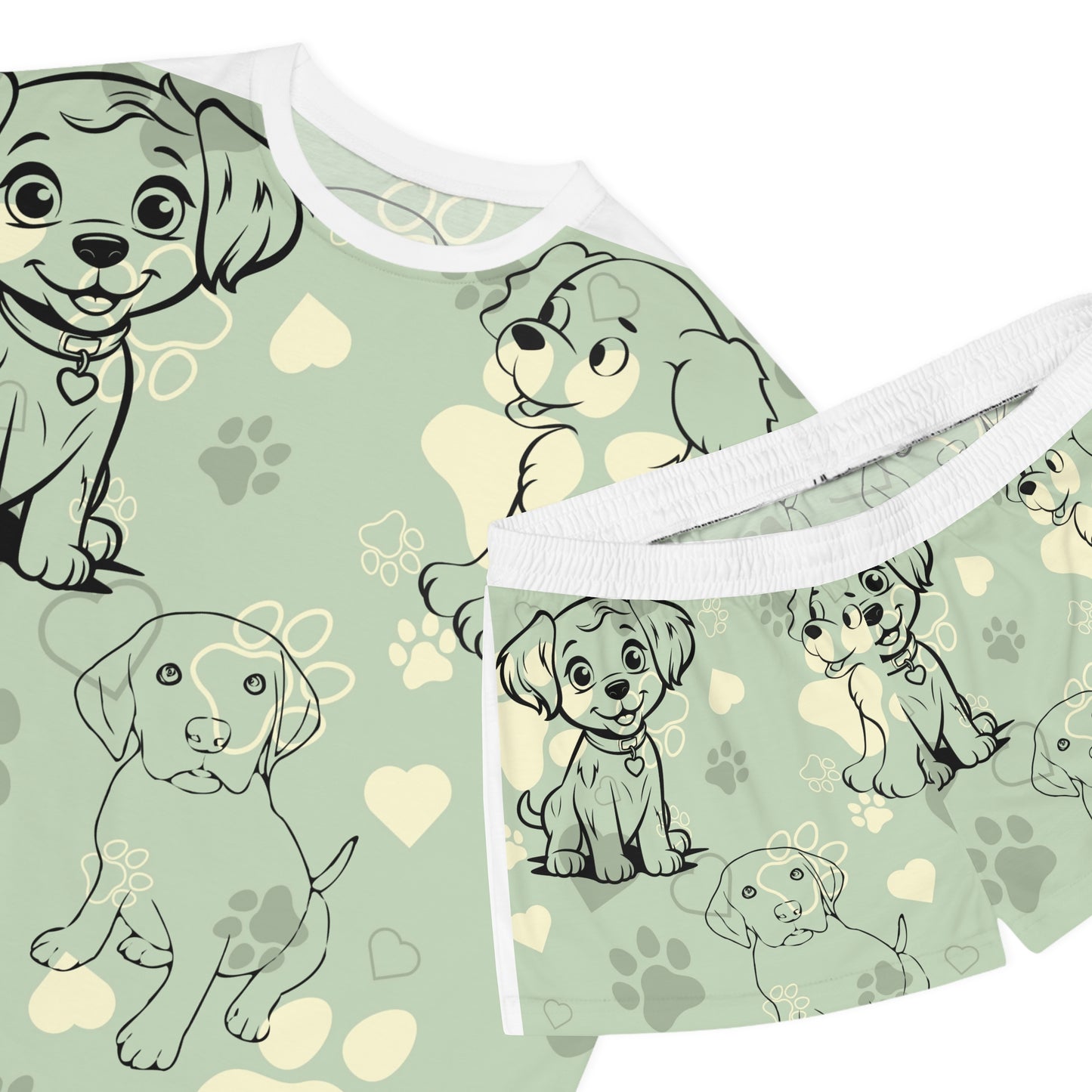 Women's Short Pajama Puppy Set