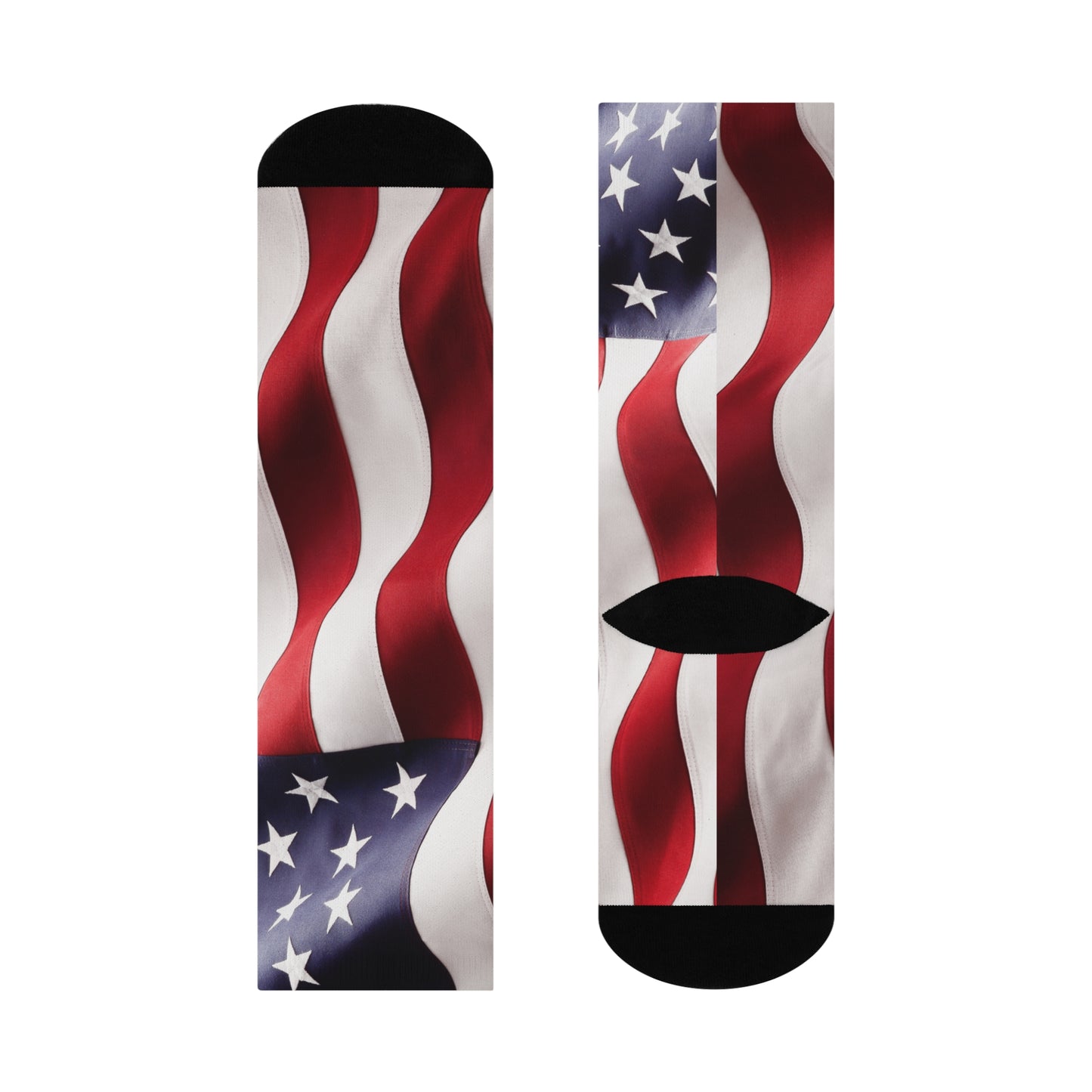 Cushioned American Flag Crew Socks