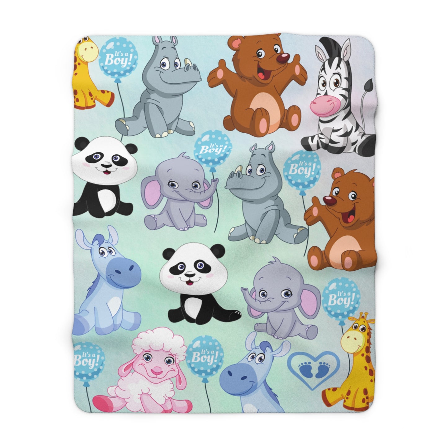 Baby Boy Sherpa Fleece Blanket