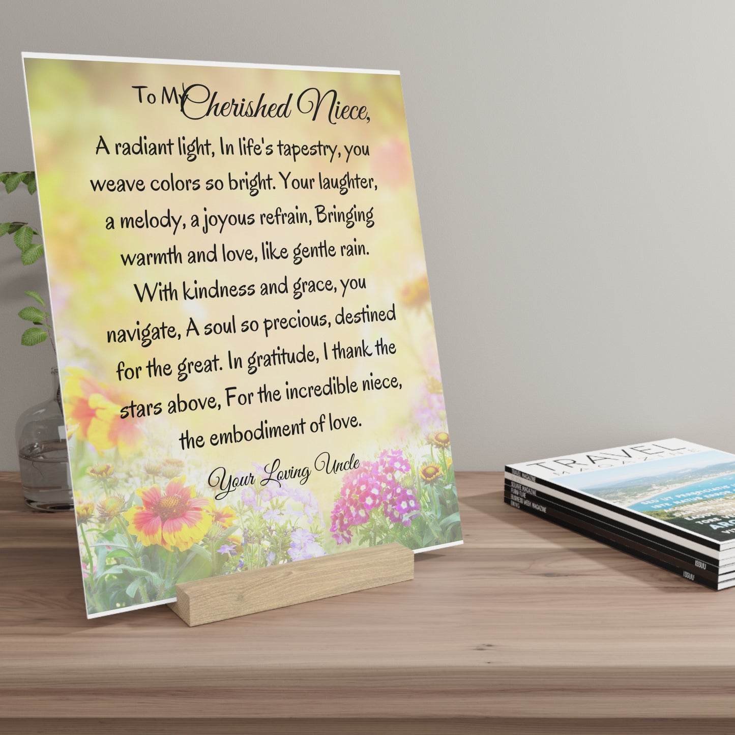 Gallery Board with Stand For a Niece