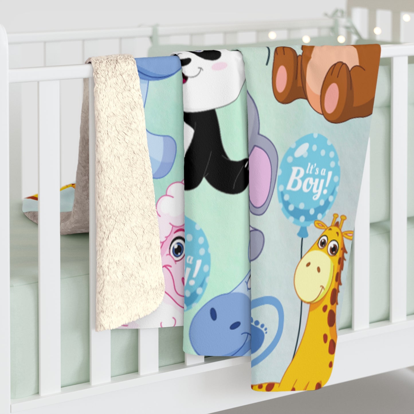 Baby Boy Sherpa Fleece Blanket