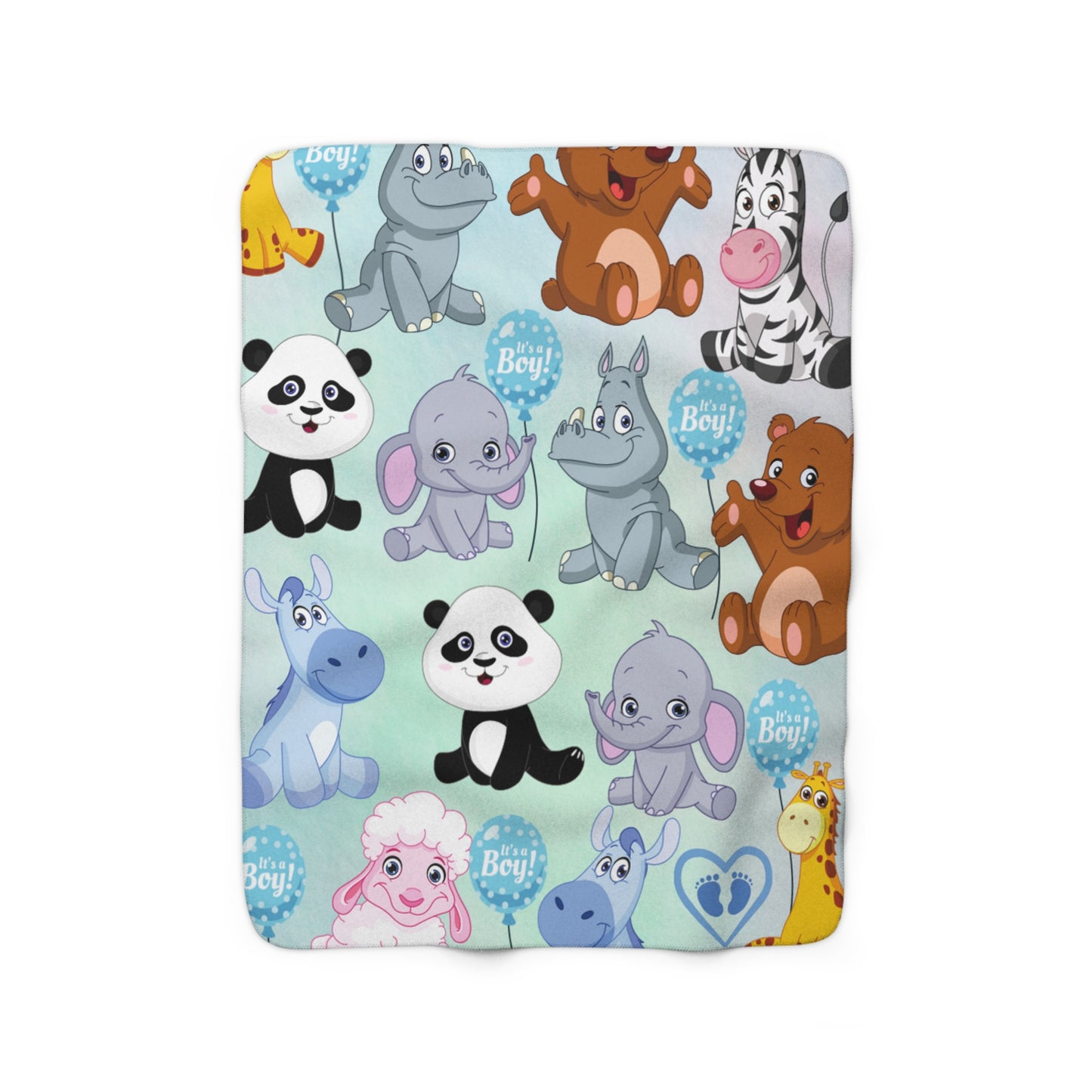 Baby Boy Sherpa Fleece Blanket