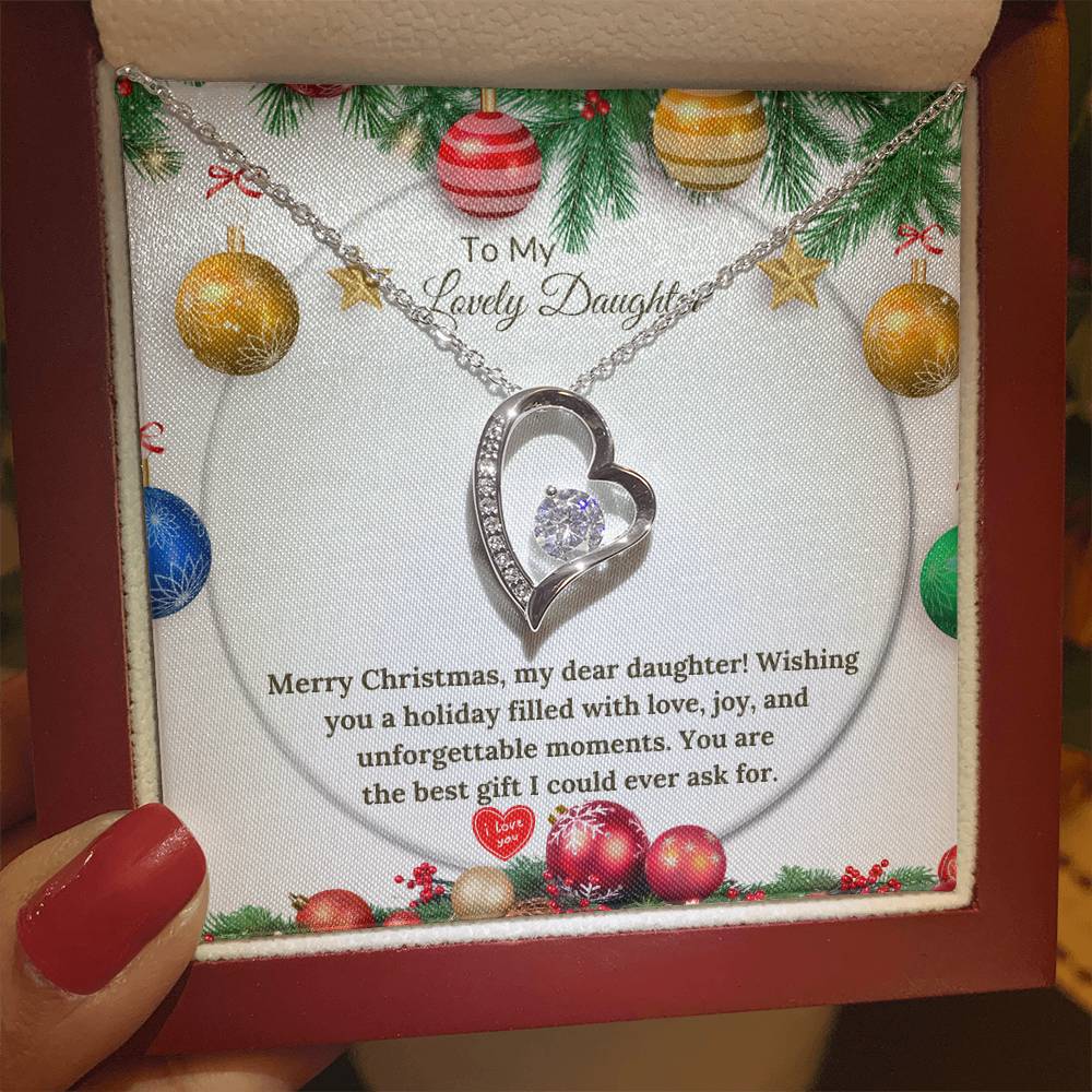 Christmas Forever Love Necklace for Daughter