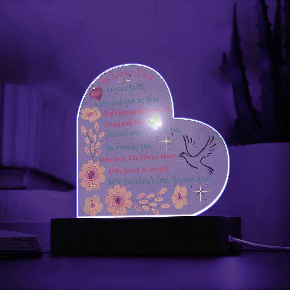 Heart Plaque to My Loving Niece
