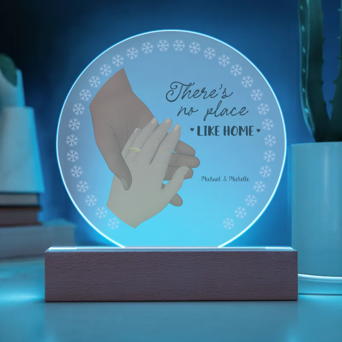 Acrylic You & I Circle with LED