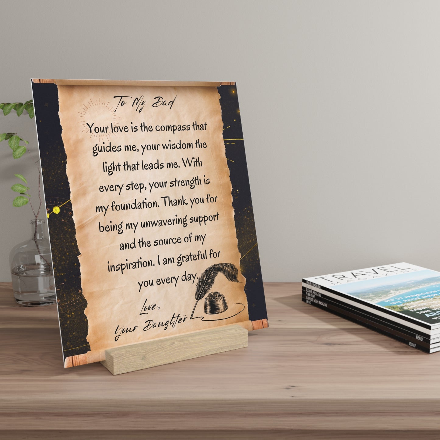 Gallery Board with Stand for Dad