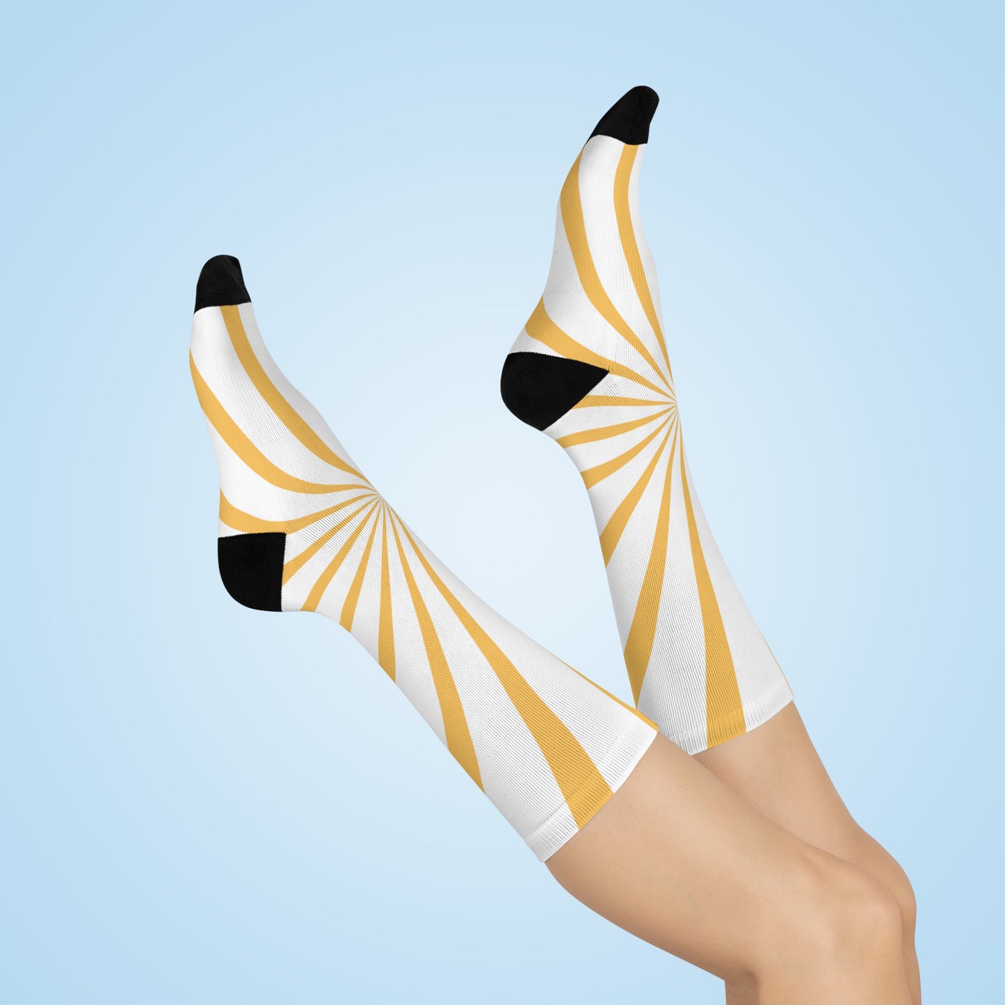 Beige Cushioned Crew Socks