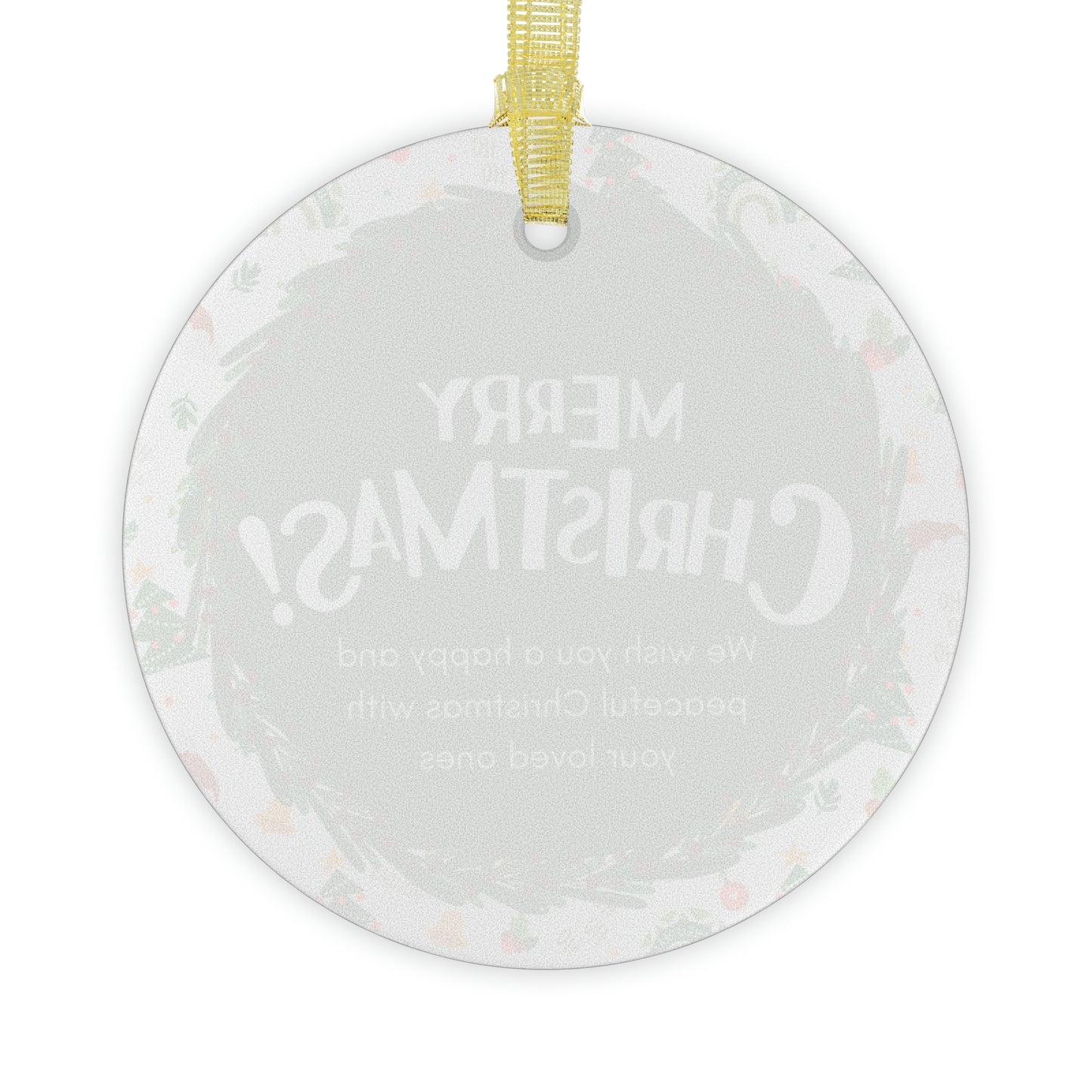 Glass Ornaments - Merry Christmas