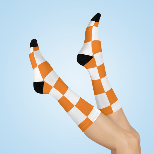 Cushioned Orange Crew Socks