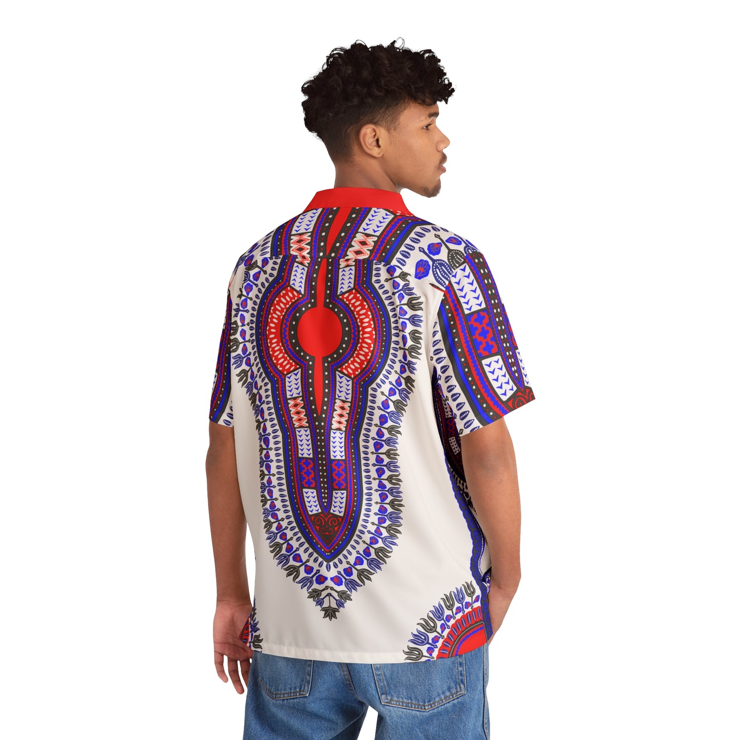 Men's Hawaiian Shirt (Red)