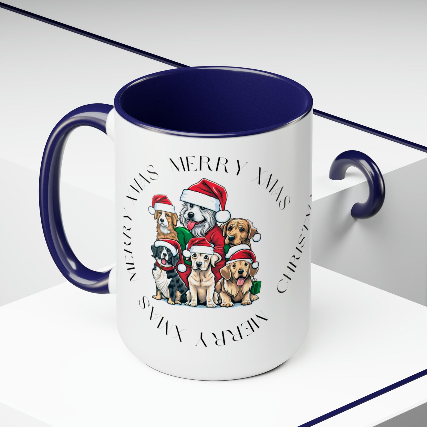 Two-Tone Christmas Coffee Mugs