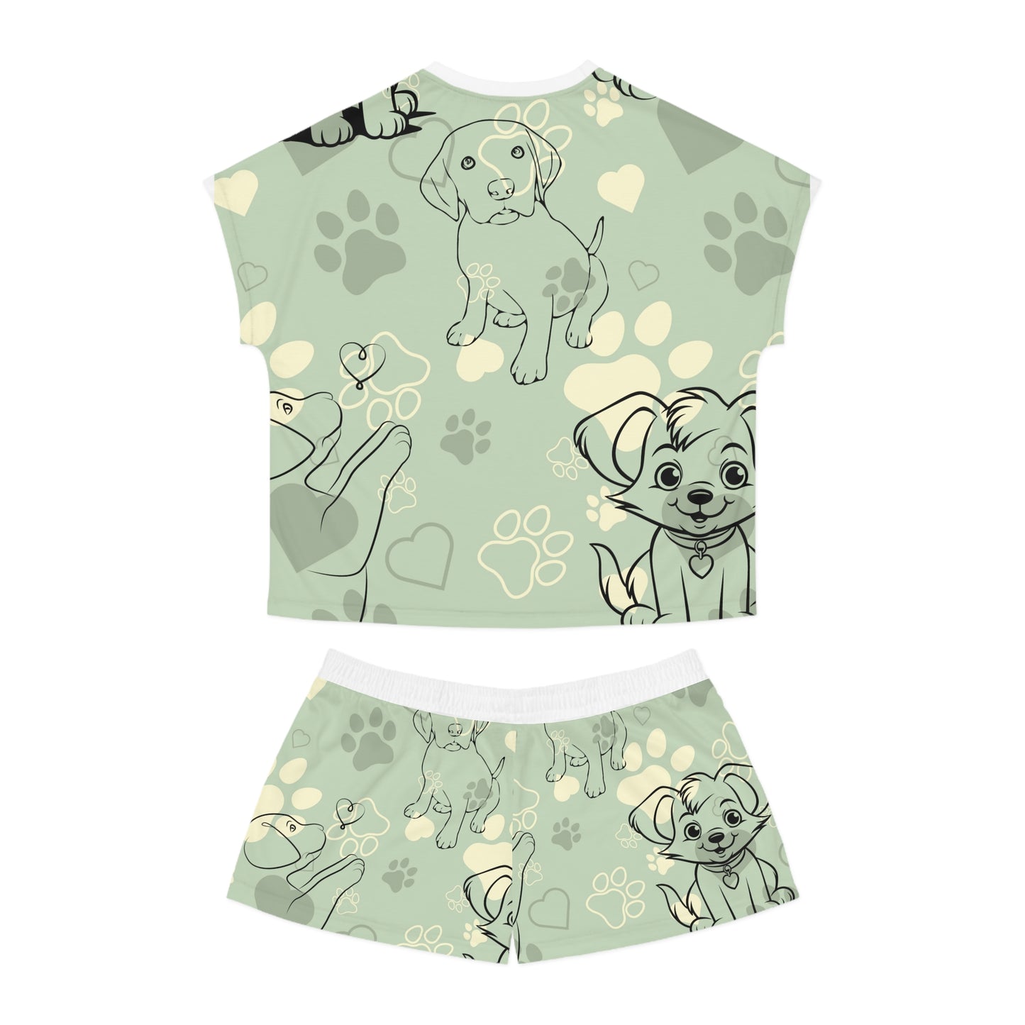 Women's Short Pajama Puppy Set