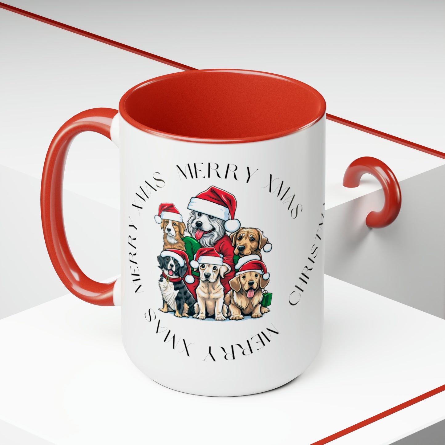 Two-Tone Christmas Coffee Mugs