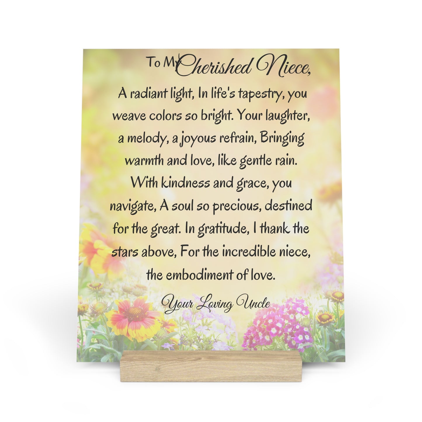 Gallery Board with Stand For a Niece