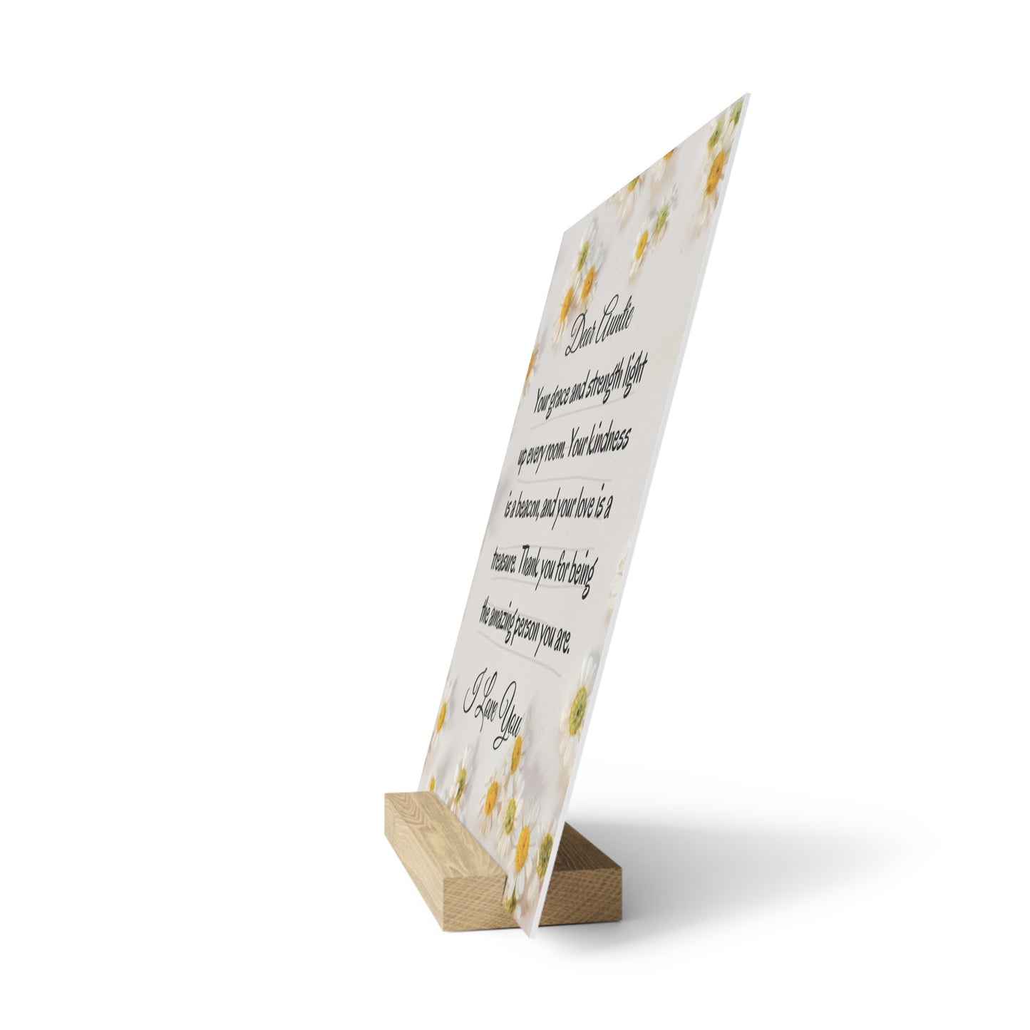 Gallery Board with Stand for Dear Auntie