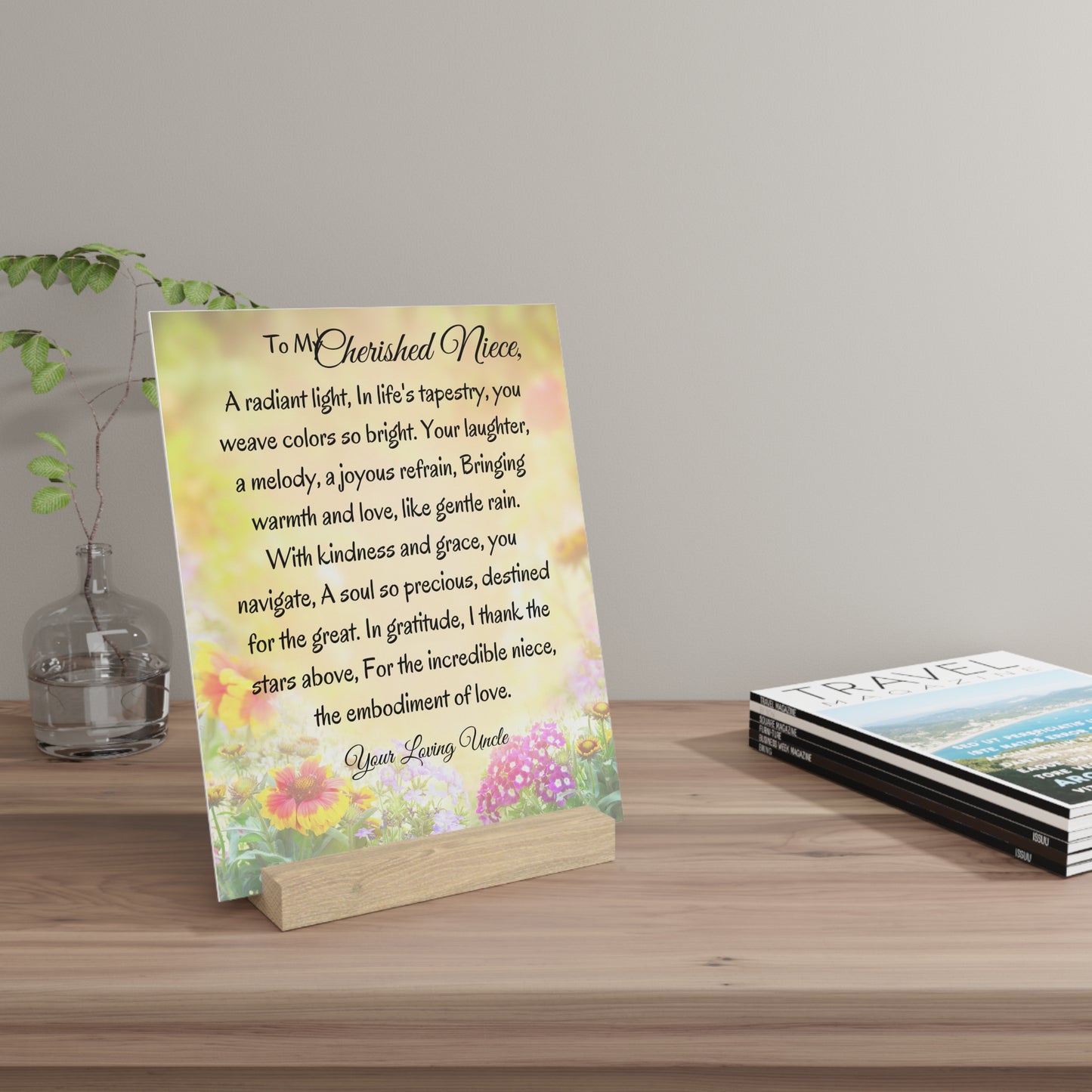 Gallery Board with Stand For a Niece