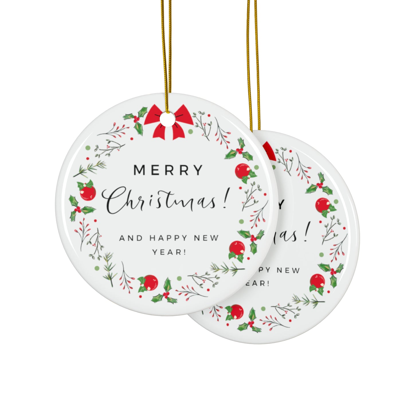 Ceramic Ornaments - Merry Christmas