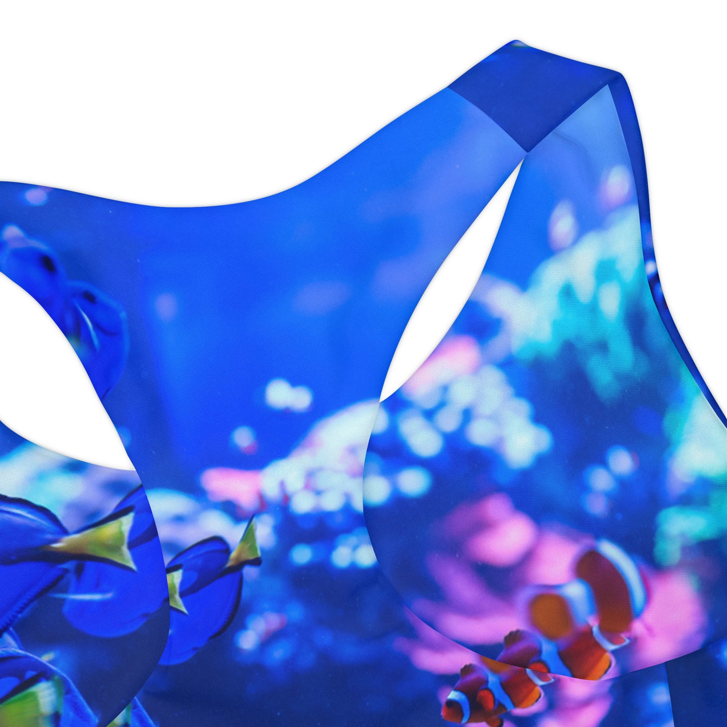 Blue Girls' Swimsuit Crop Top