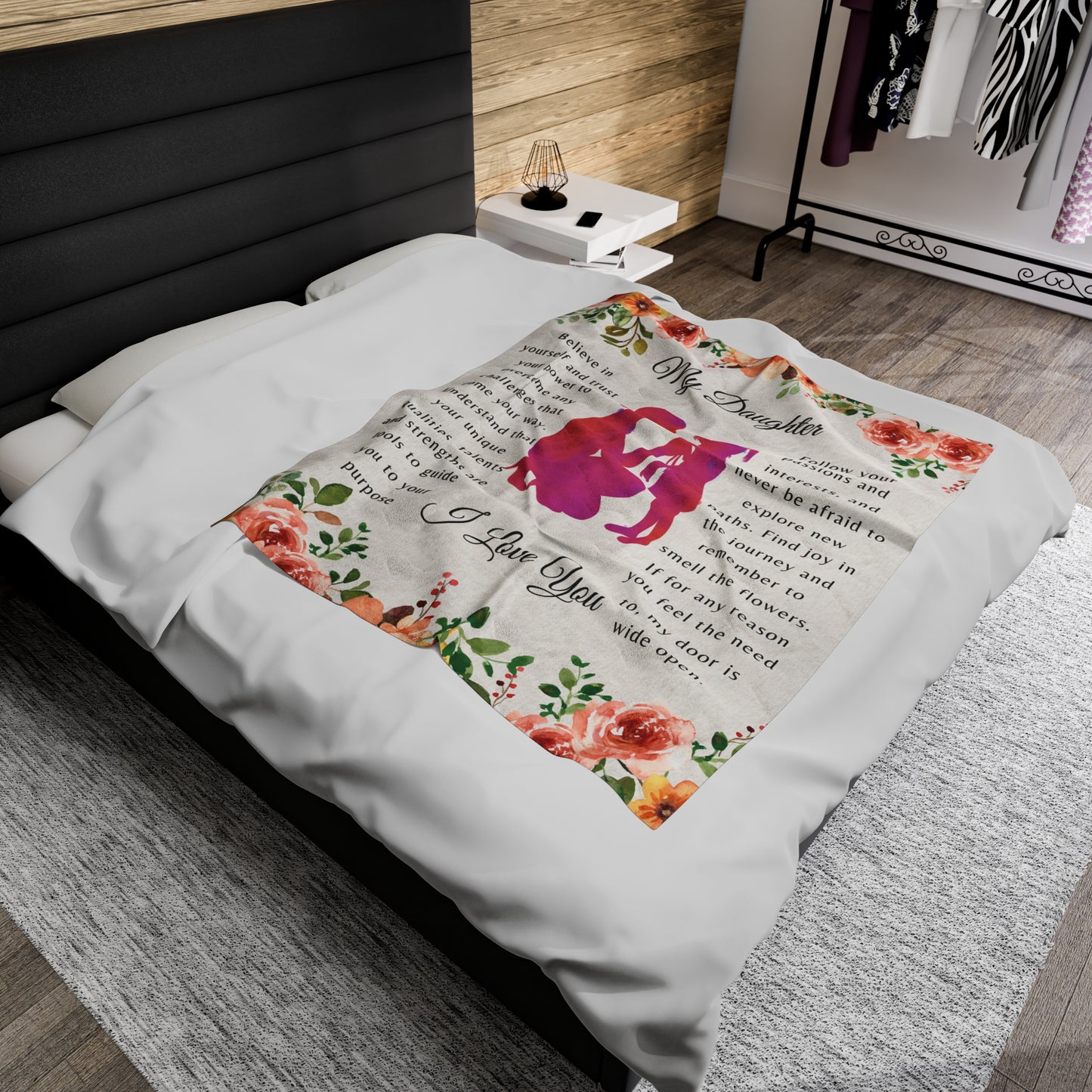 Velveteen Plush Blanket for a daughter