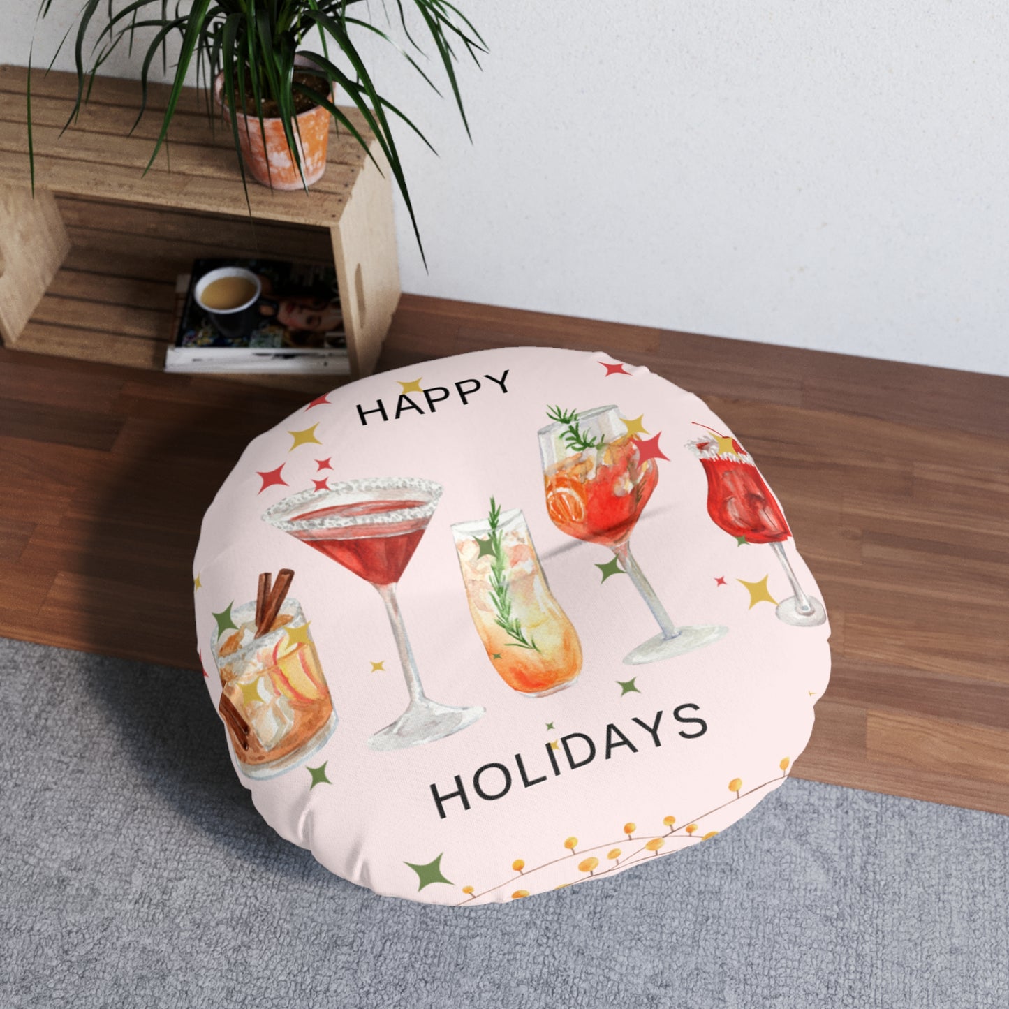 Tufted Floor Pillow, Round