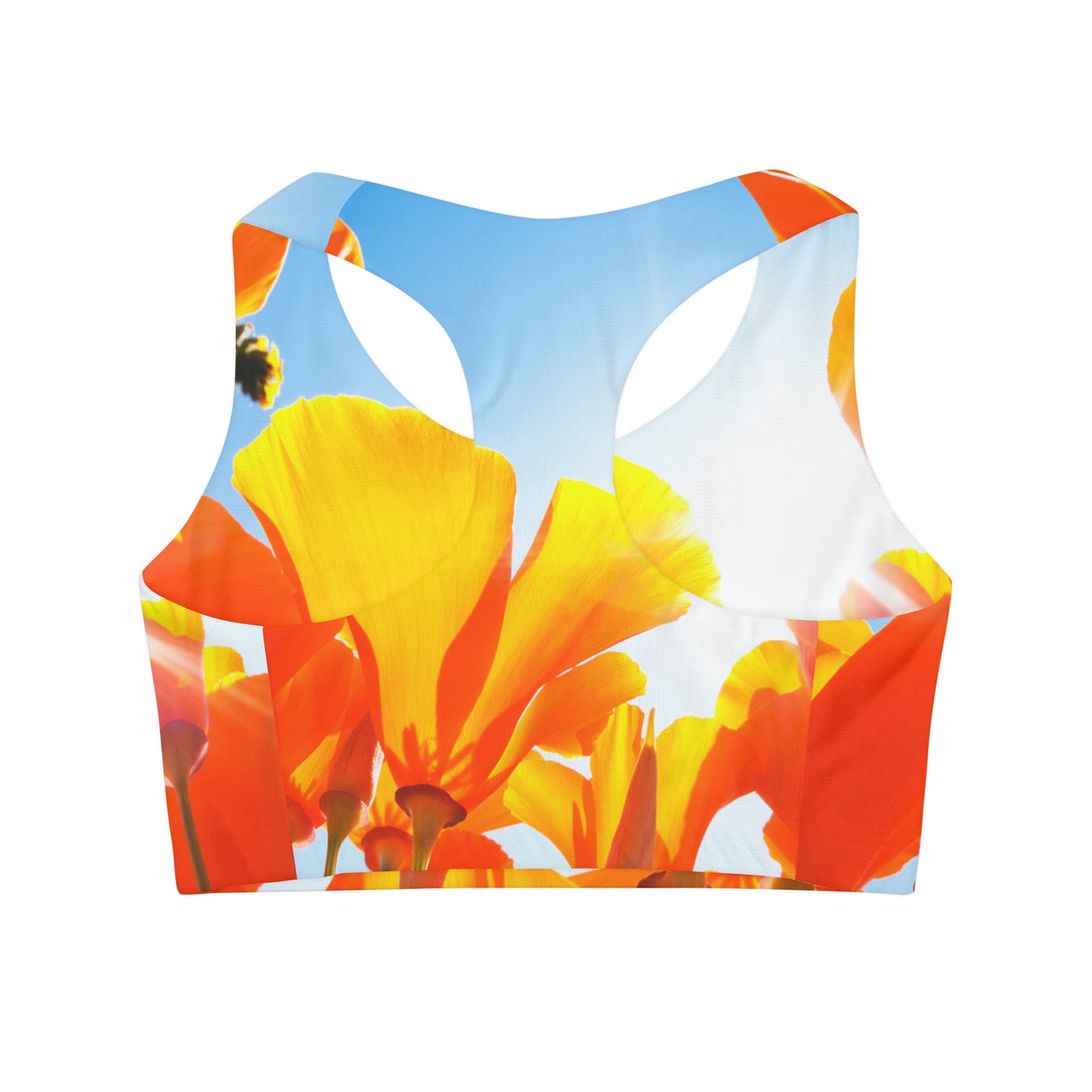 Orange Girls' Swimsuit Crop Top