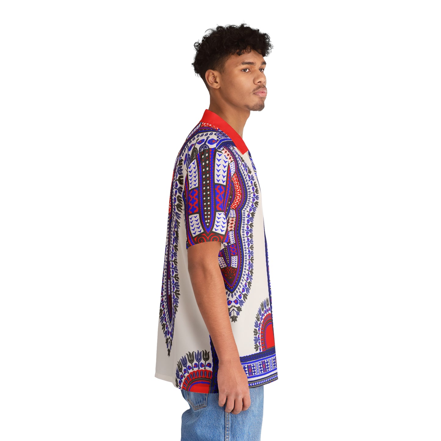 Men's Hawaiian Shirt (Red)