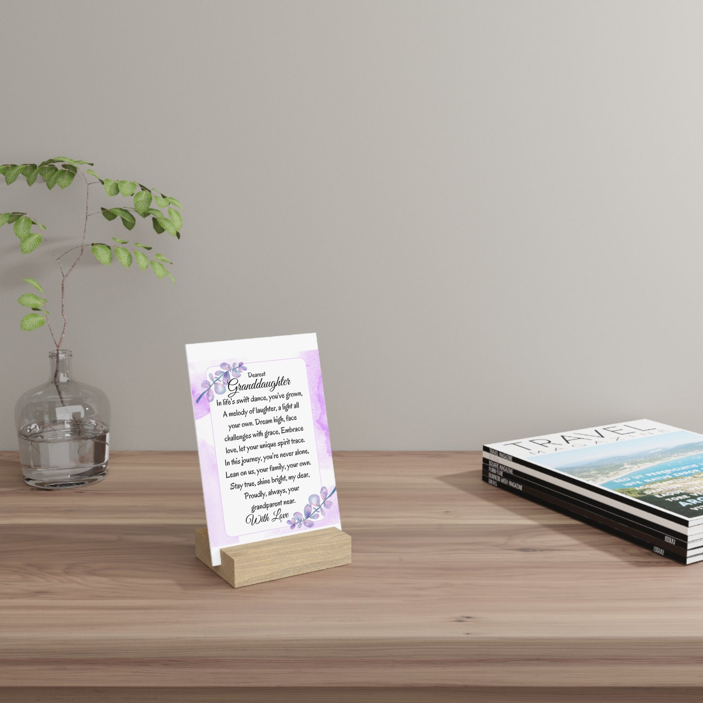 Gallery Board with Stand for Granddaughter