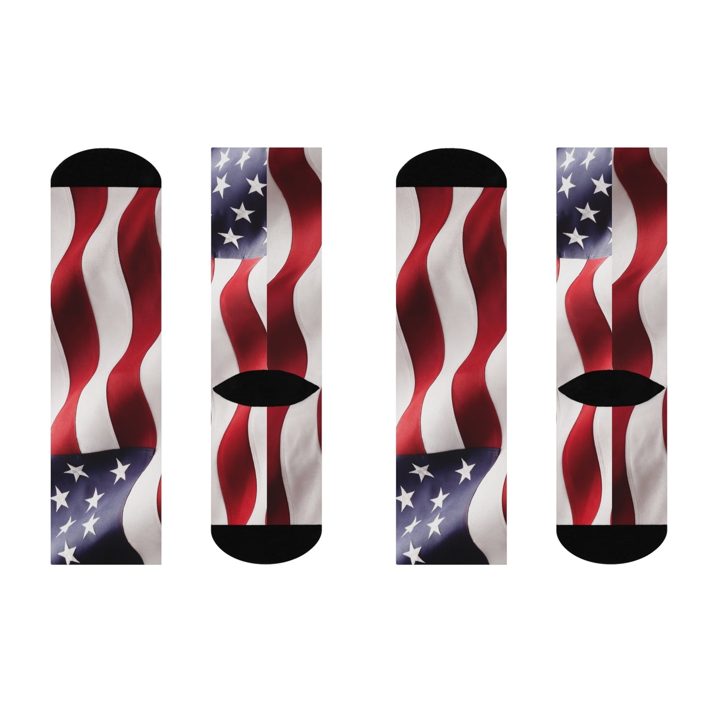 Cushioned American Flag Crew Socks