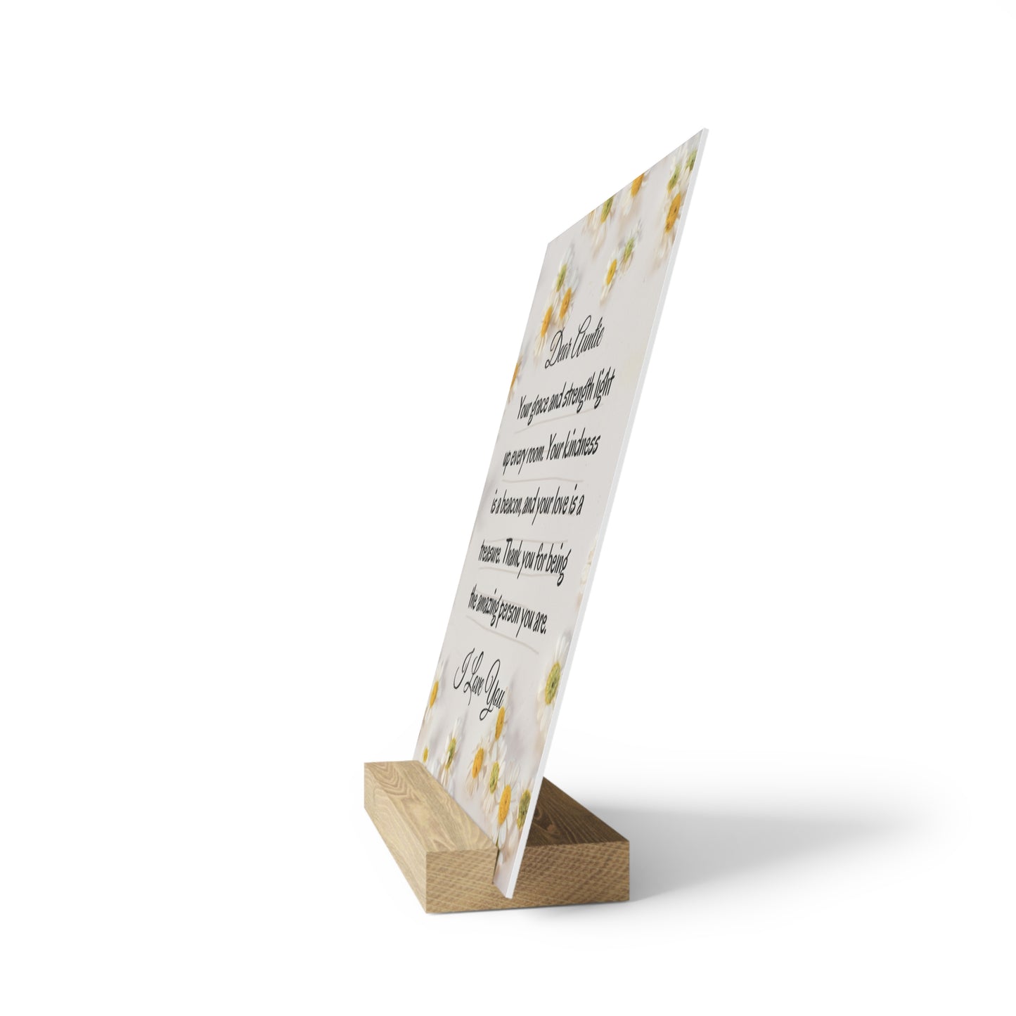 Gallery Board with Stand for Dear Auntie