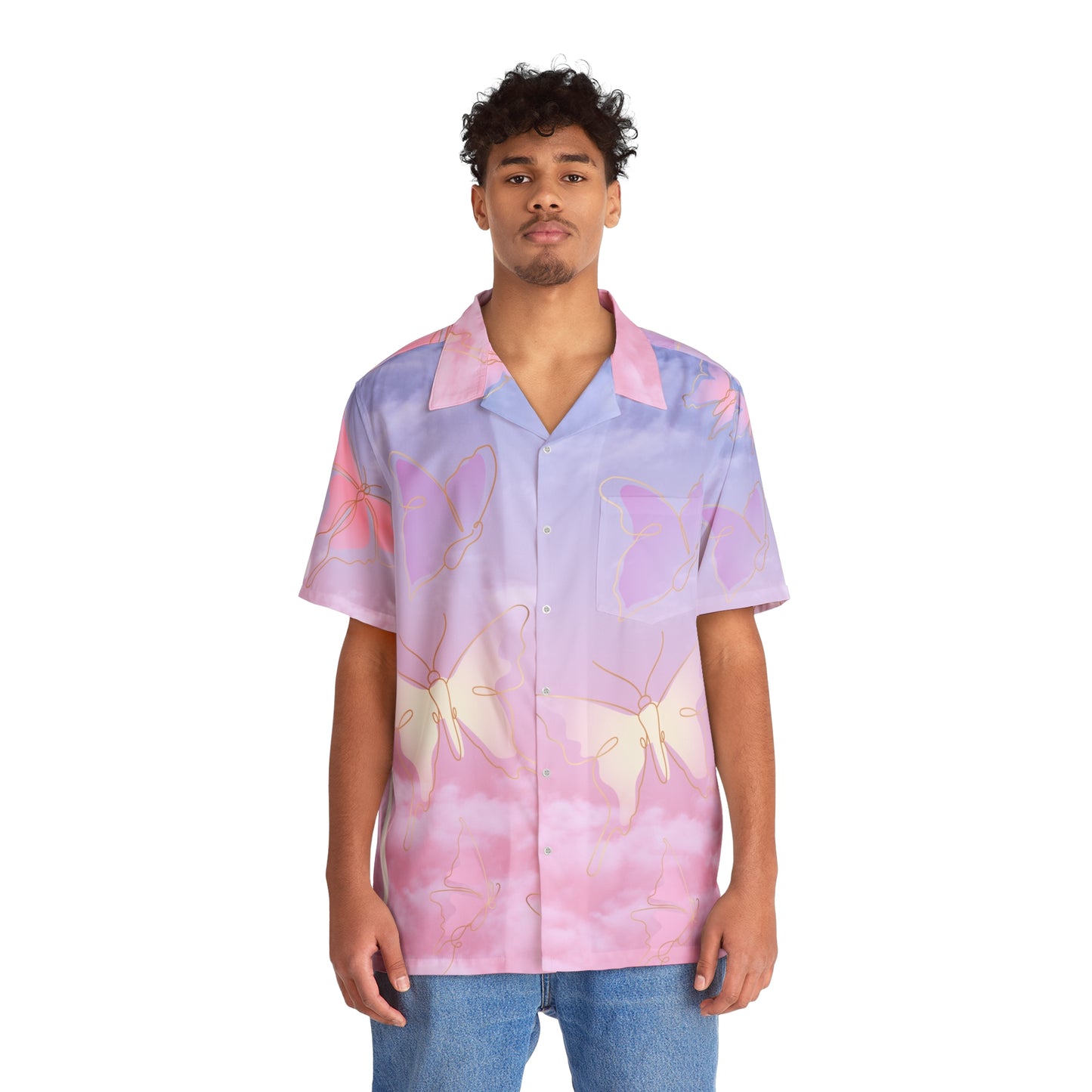 Men's Hawaiian Pink Shirt