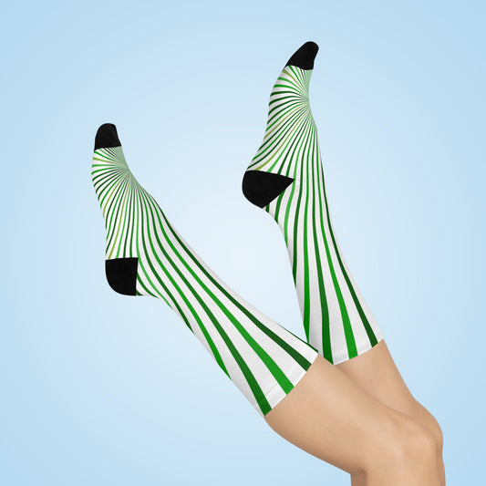 Cushioned Green Crew Socks