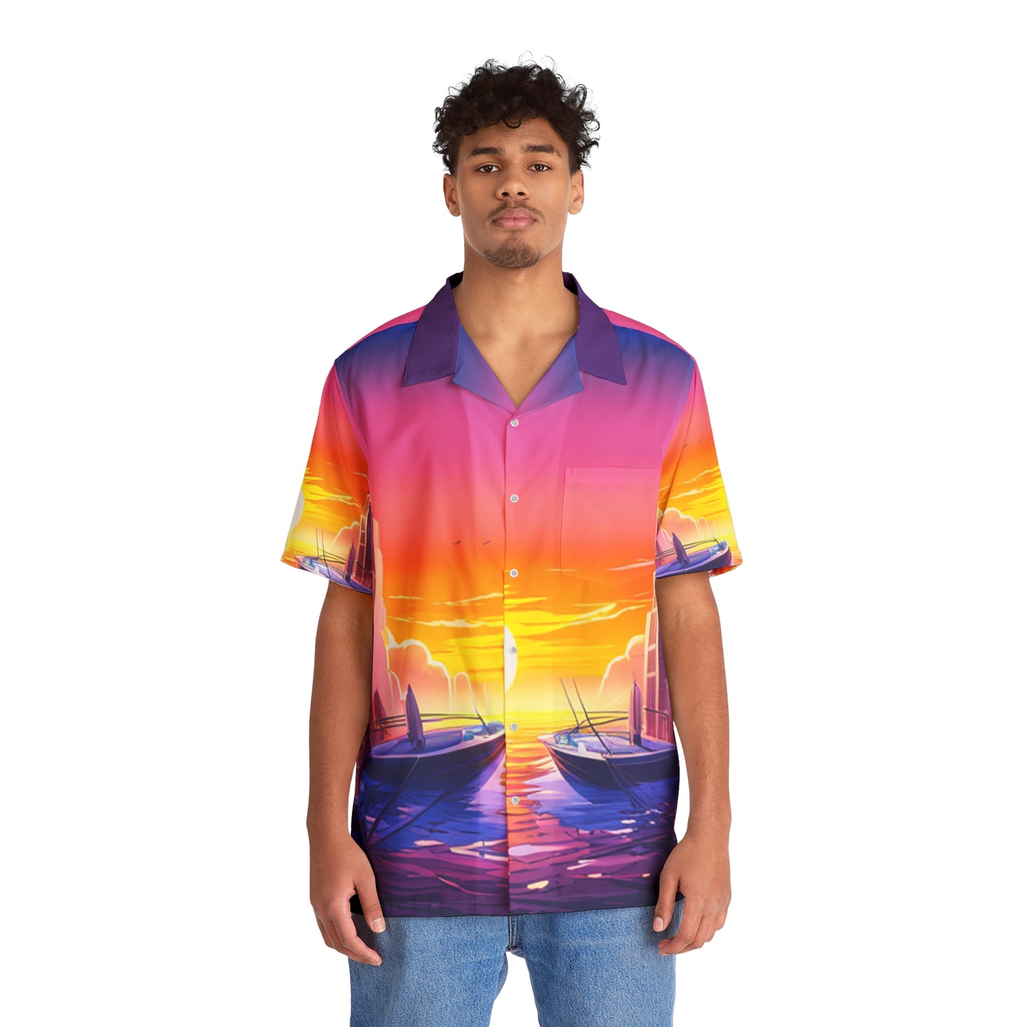 Men's Hawaiian Shirt (Sundown)