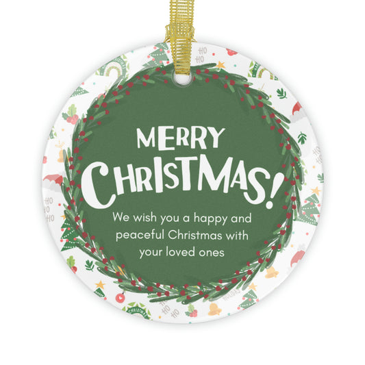 Glass Ornaments - Merry Christmas