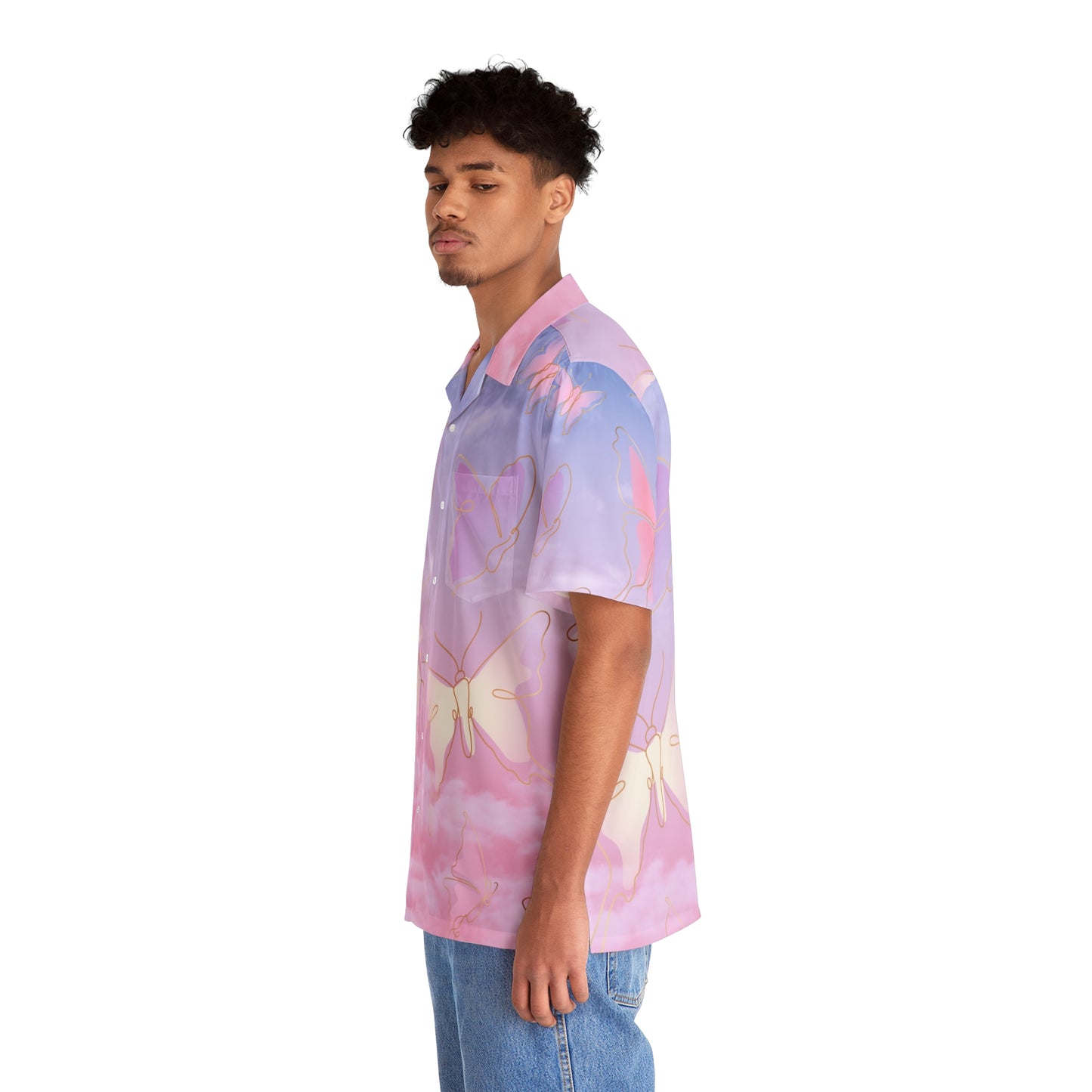 Men's Hawaiian Pink Shirt