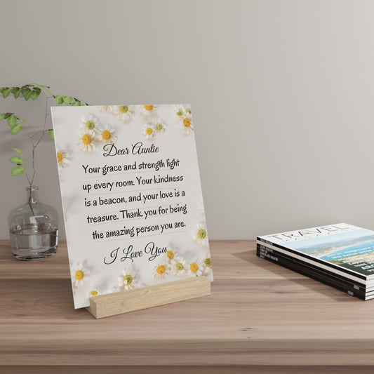 Gallery Board with Stand for Dear Auntie