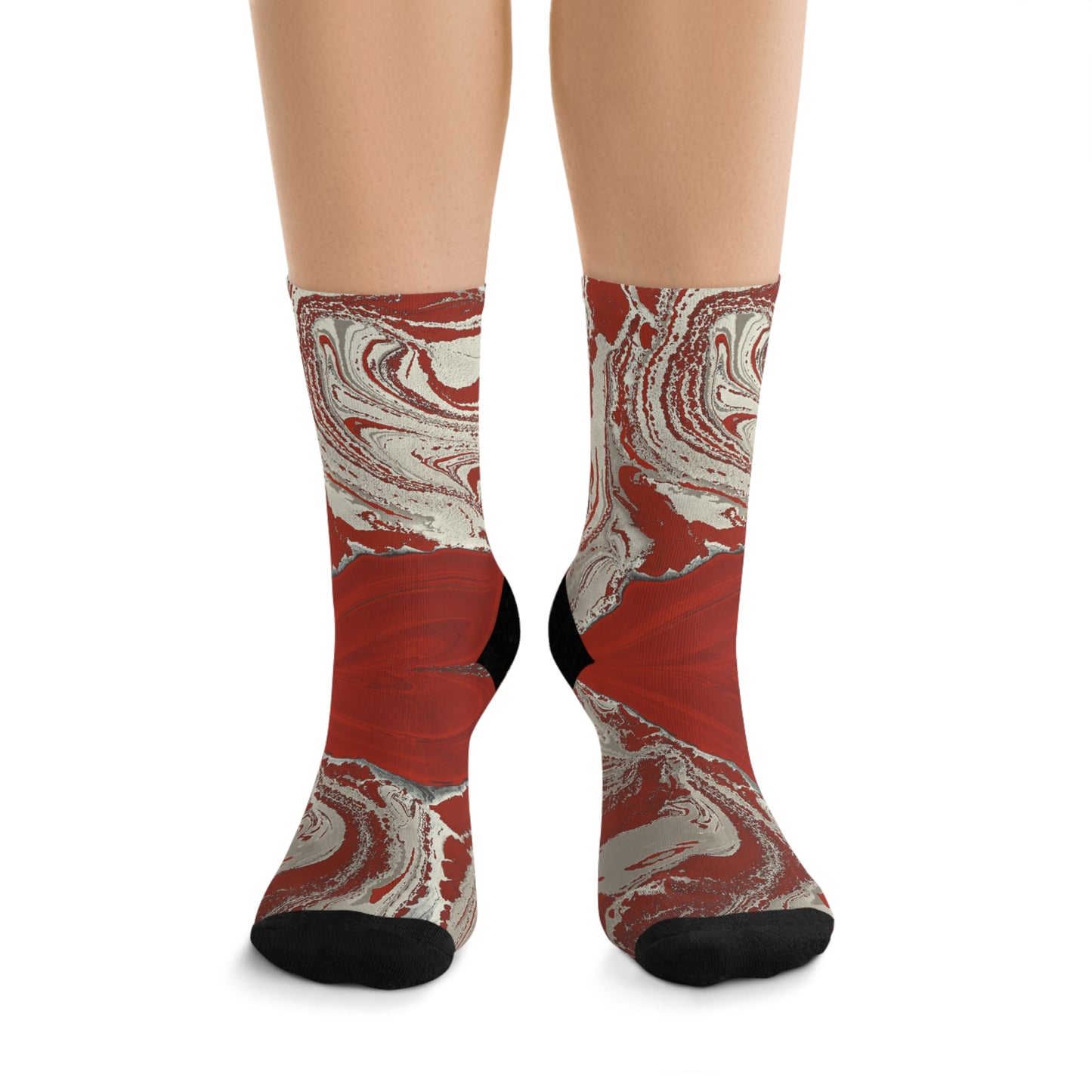 Recycled Poly Socks (Red)
