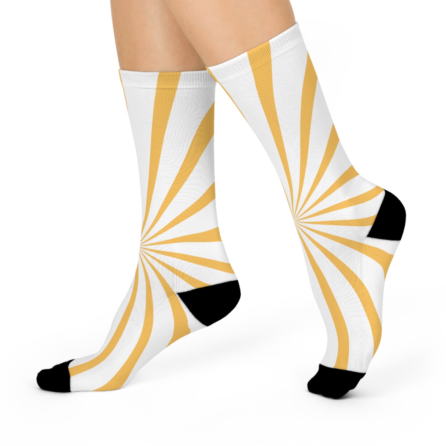 Beige Cushioned Crew Socks
