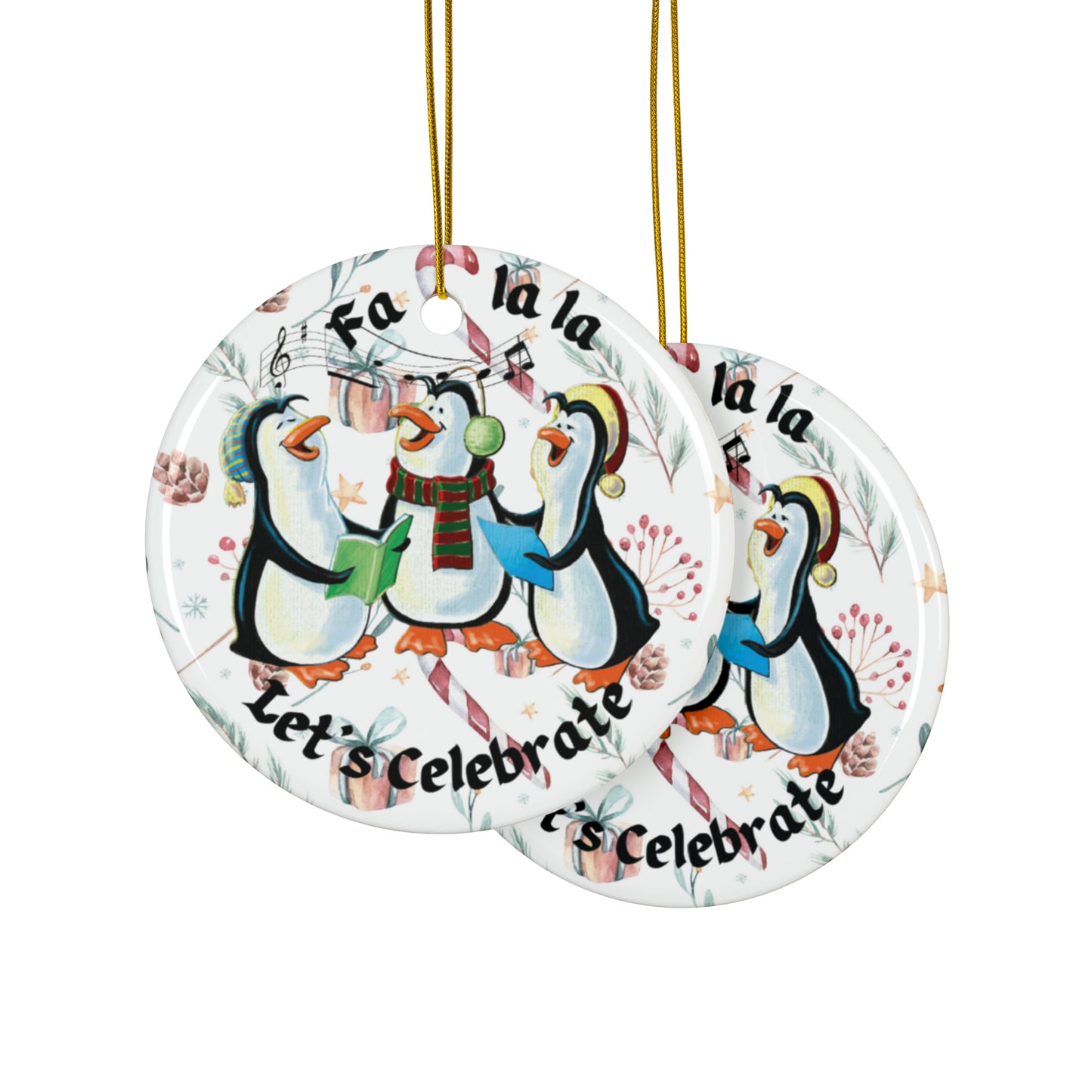 Ceramic Ornaments - Xmas Penguins