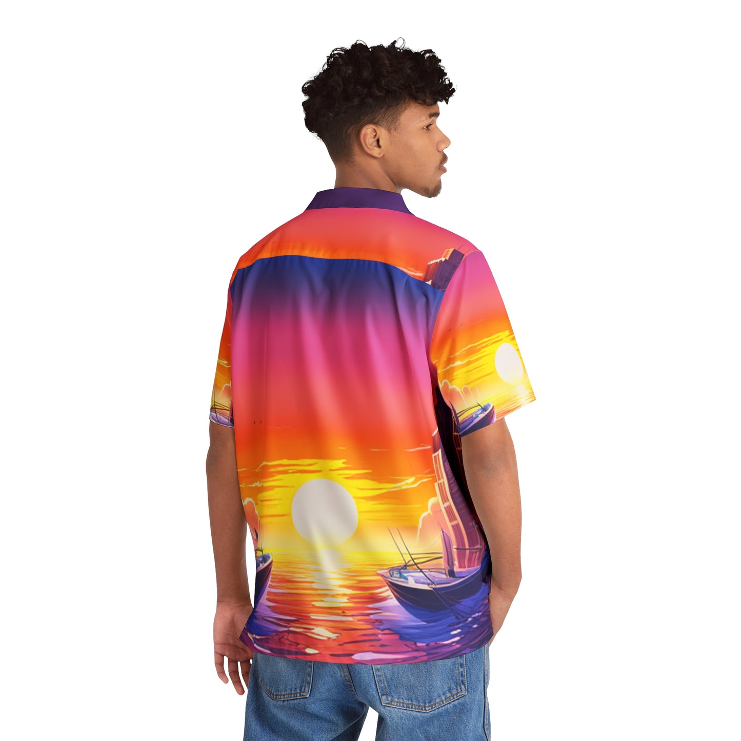 Men's Hawaiian Shirt (Sundown)