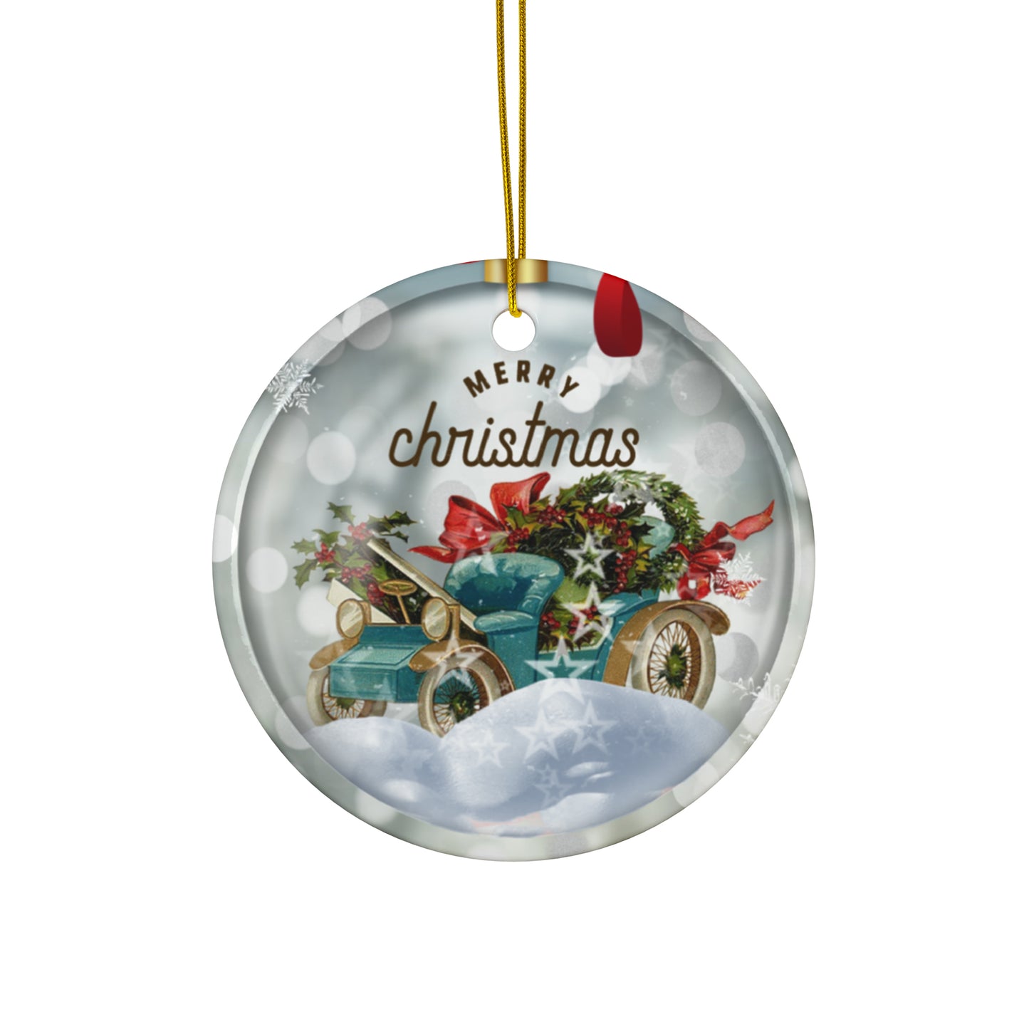 Ceramic Ornaments - Christmas Car