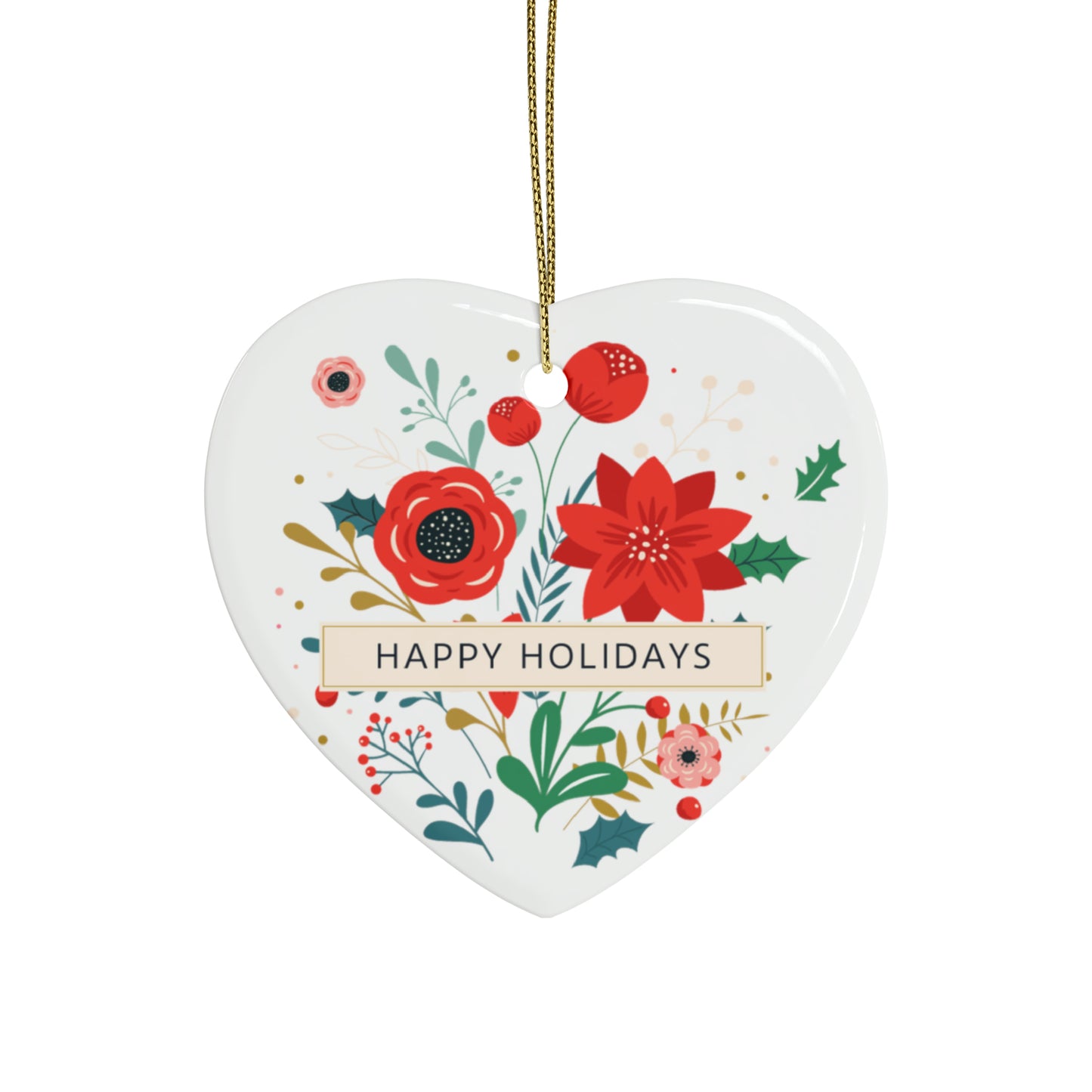 Ceramic Ornaments - Happy Holidays