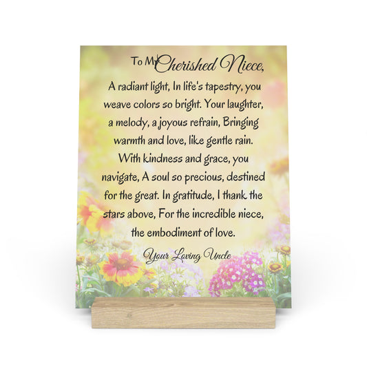 Gallery Board with Stand For a Niece