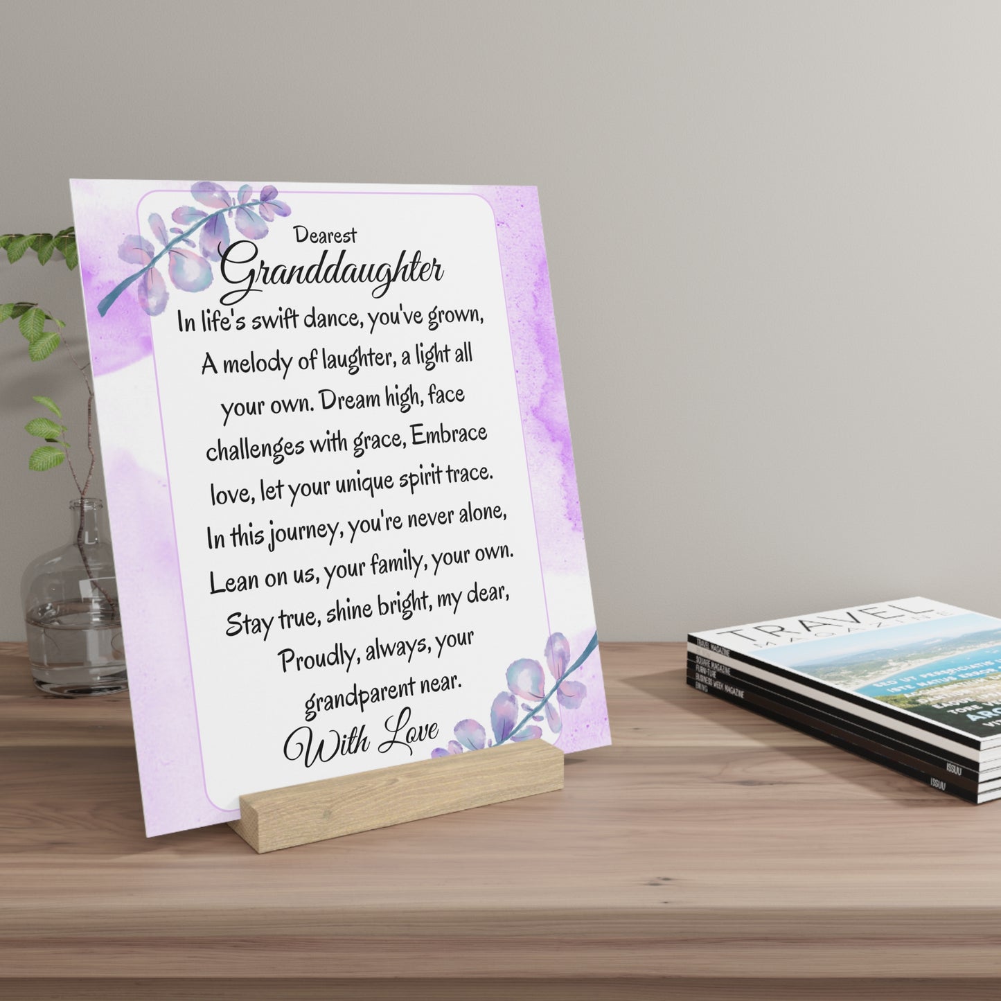 Gallery Board with Stand for Granddaughter