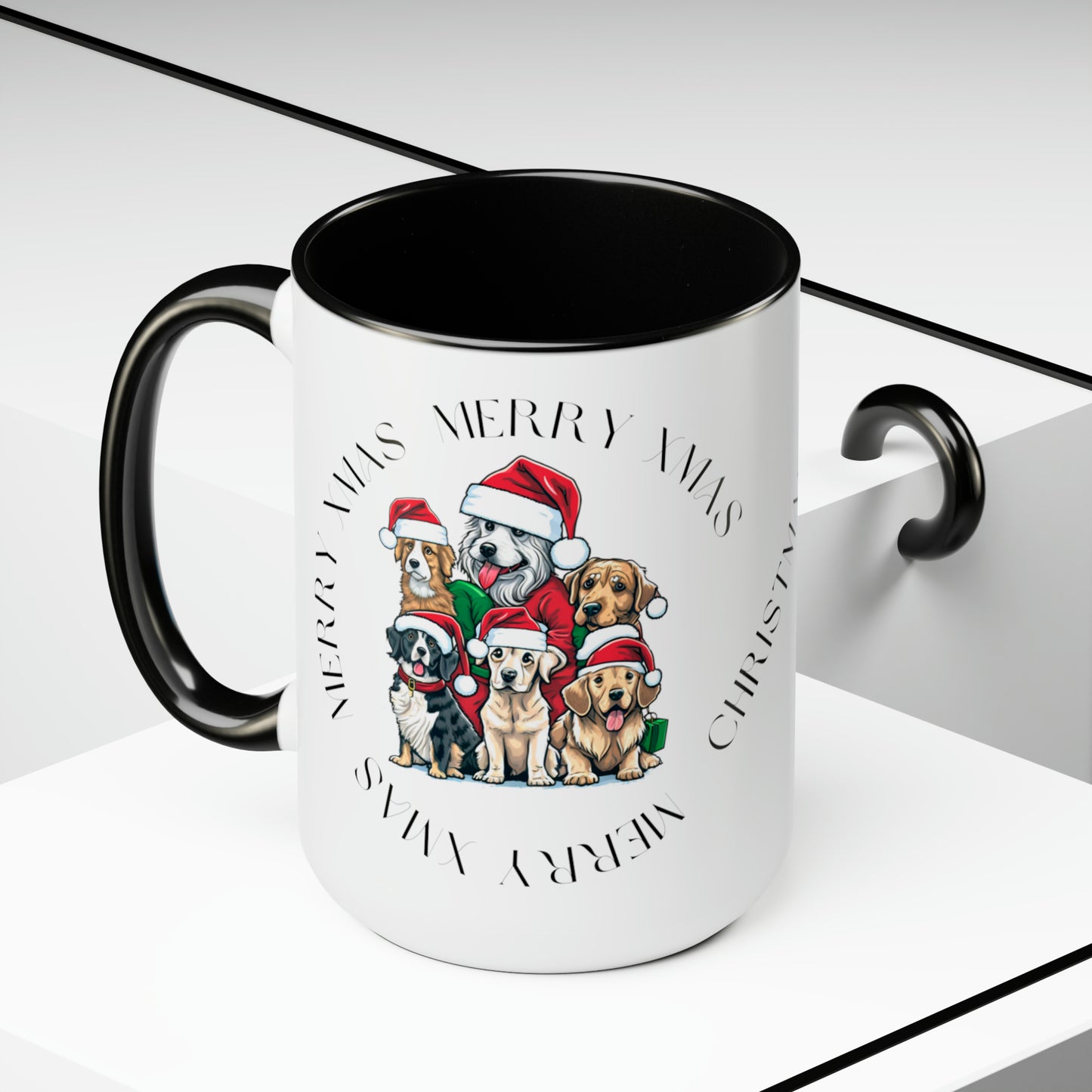 Two-Tone Christmas Coffee Mugs