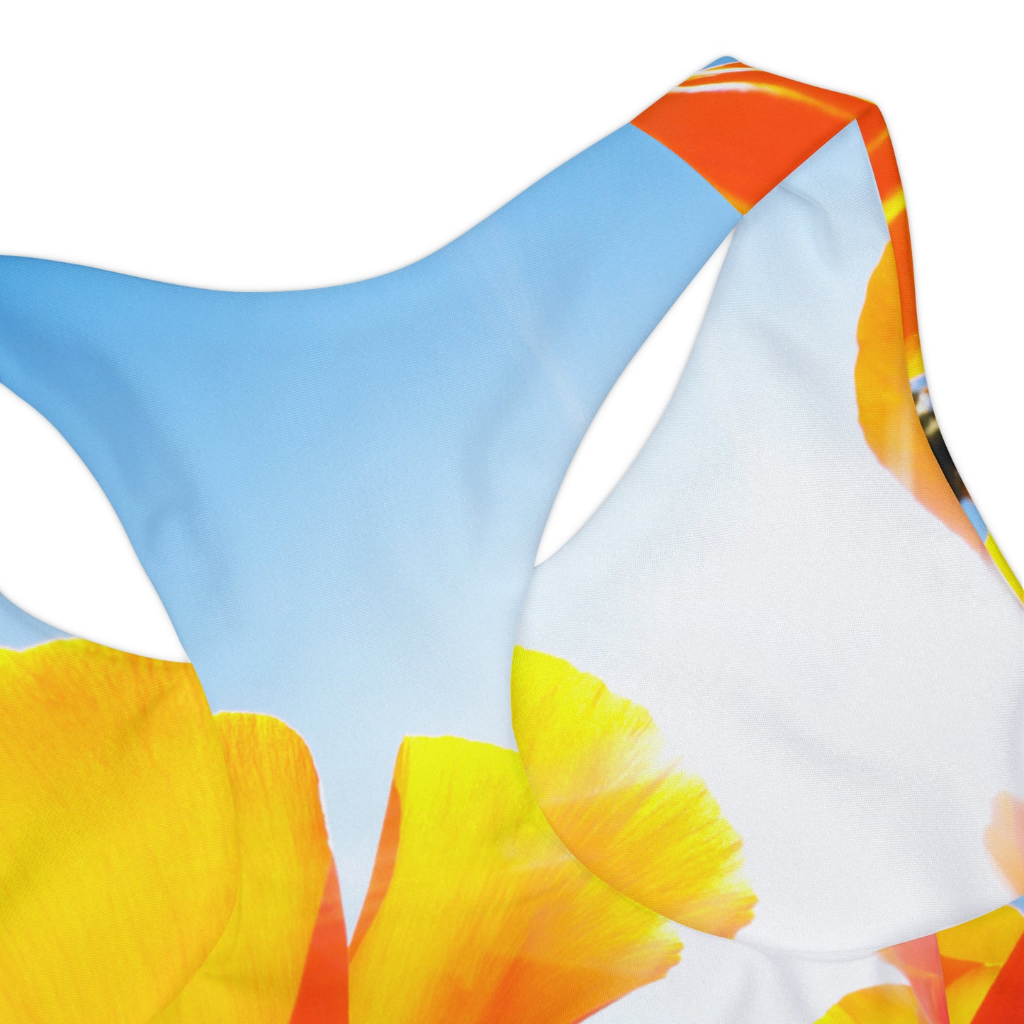 Orange Girls' Swimsuit Crop Top