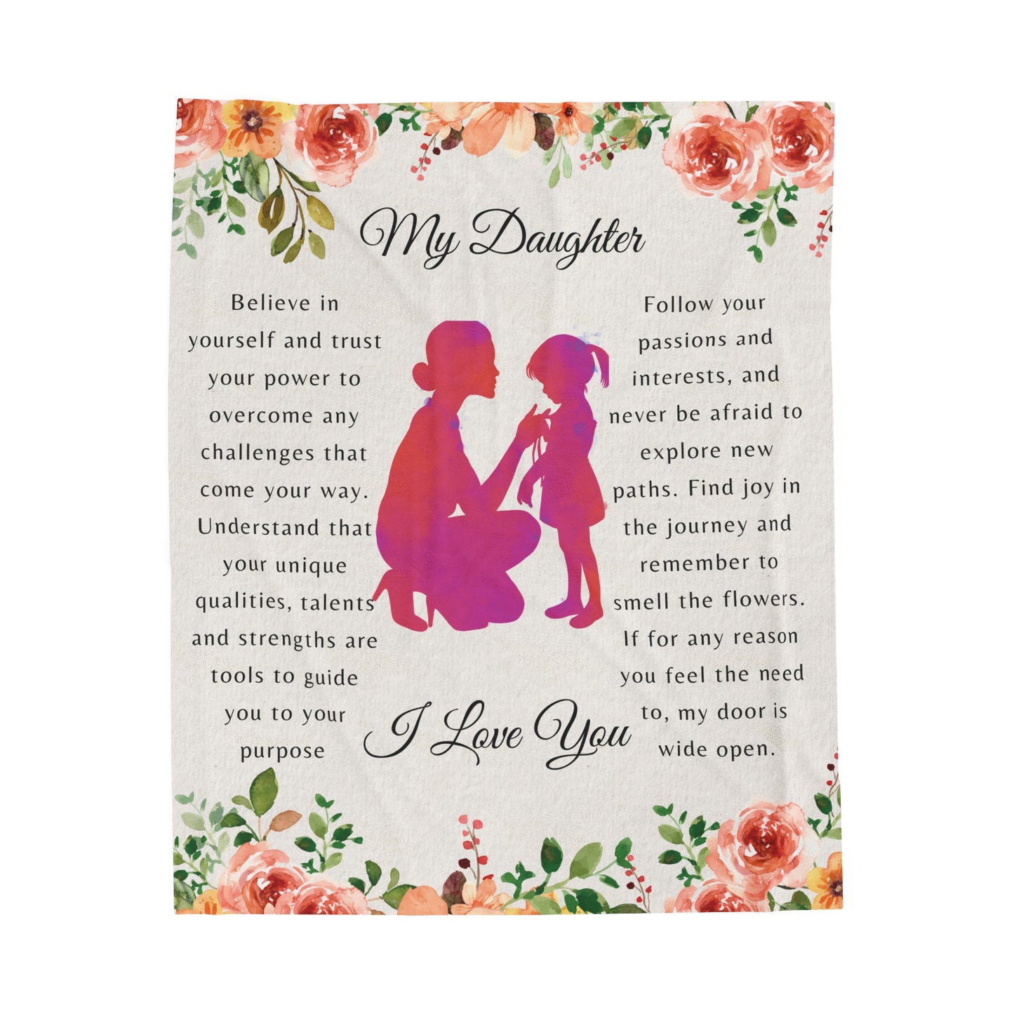 Velveteen Plush Blanket for a daughter