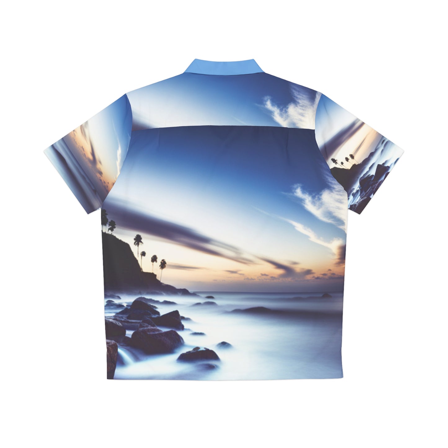 Men's Hawaiian Shirt (Blue)