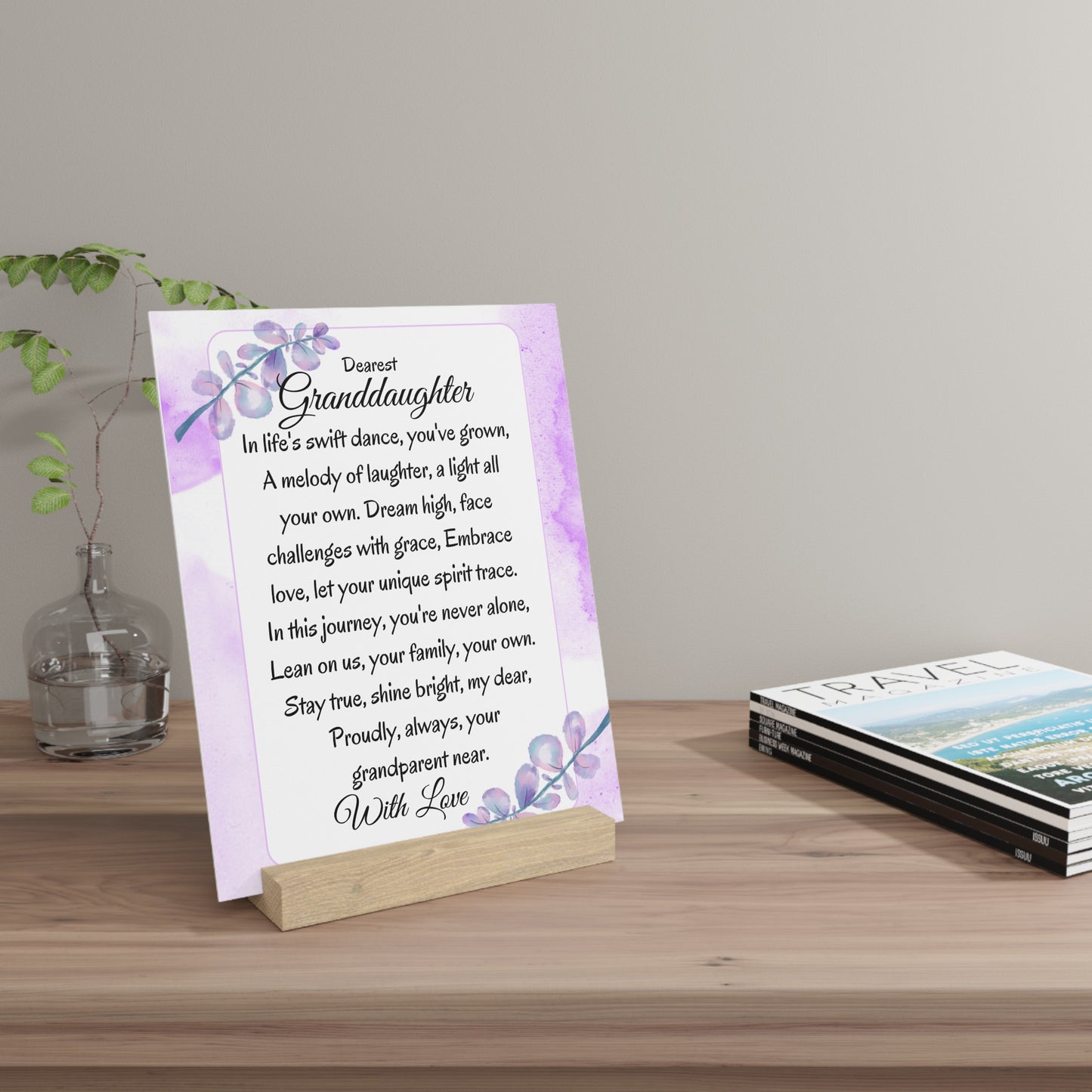 Gallery Board with Stand for Granddaughter