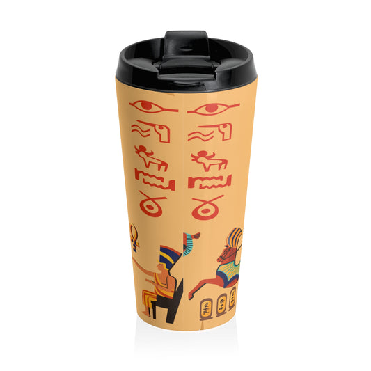 Hieroglyphics Stainless Steel Travel Mug