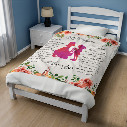 Velveteen Plush Blanket for a daughter